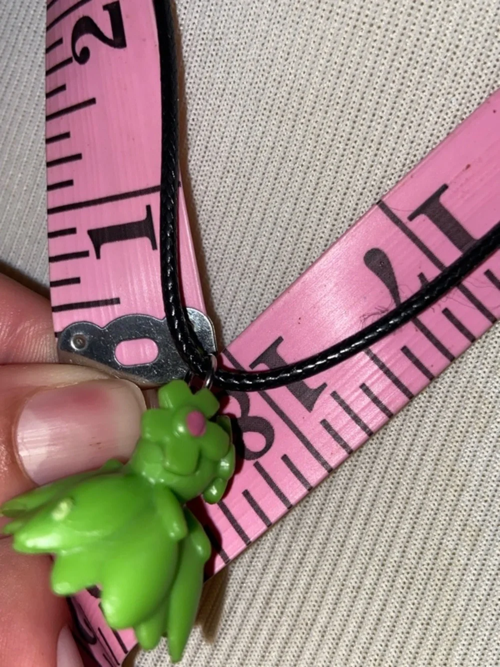 Green WabySaby Poke Pendant Necklace - Picture 3 of 3